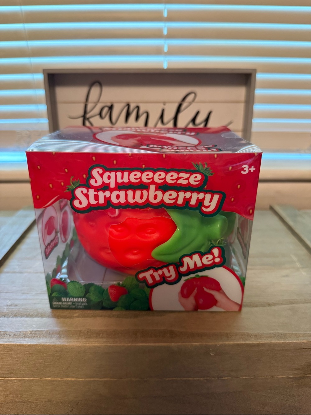 Squeezeeeze Strawberry Squishy Stress Toy | New in Box | Sensory Fidget